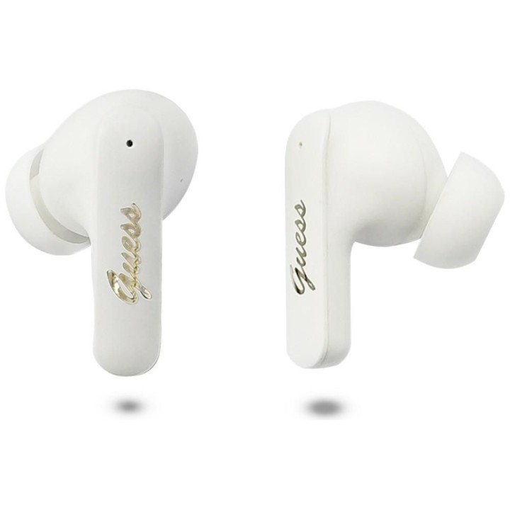 Wireless in-ear headphones GUESS TWS Script Metal Logo GUE005415 white