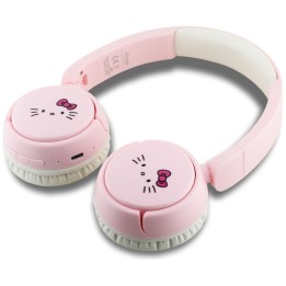 Беспроводные накладные наушники Hello Kitty Face Logo Hel000163 розовые