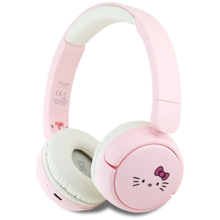 Wireless on-ear headphones Hello Kitty Face Logo Hel000163 pink