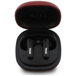 Беспроводные наушники-вкладыши ENC BMW TWS Leather Metal Logo BMW001139 красные