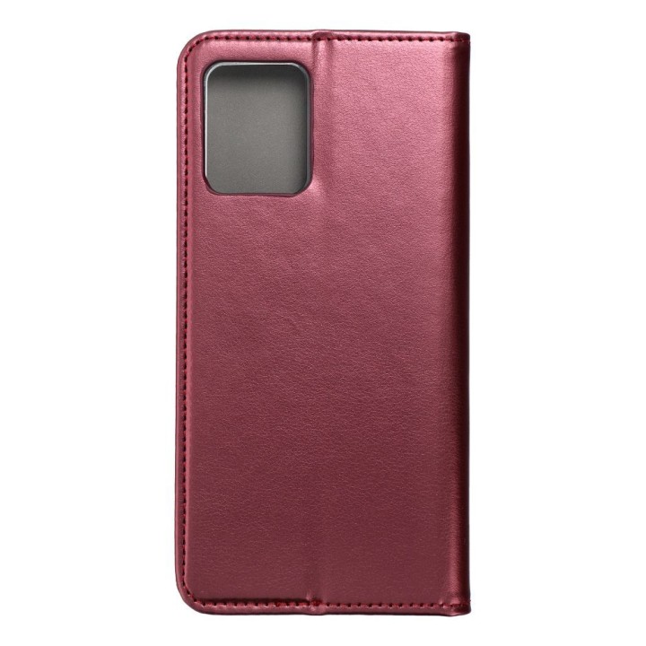 Etui z klapką na Motorola G54 Smart Magneto burgundowe