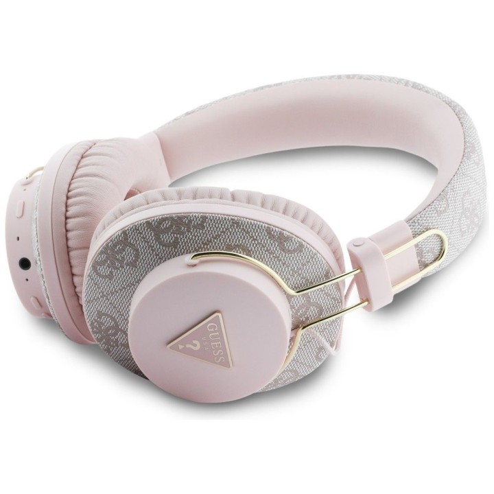 Słuchawki bezprzewodowe nauszne ENC GUESS Triangle Logo GUE005325 różowe