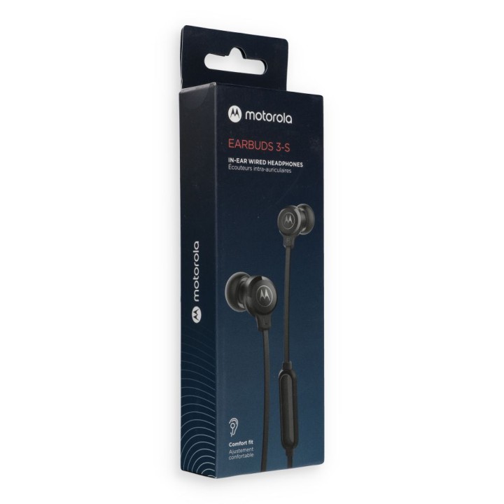 Проводные наушники-вкладыши с микрофоном MOTOROLA Ear Buds 3-S черные