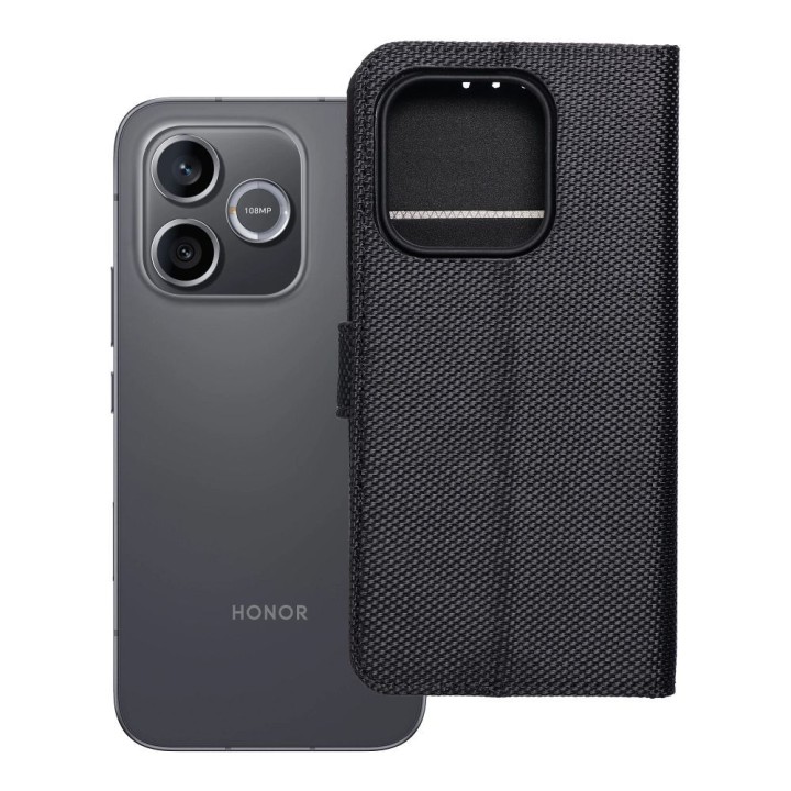 Flip case for Honor 600 LITE 4Card RFID anti-theft tech fabric black