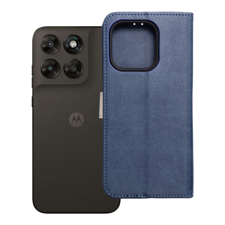 Чехол с клапаном для Motorola G67 / G77 Split Book темно-сине-кремовый