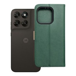 Чехол с клапаном для Motorola G67 / G77 Split Book зелено-золотой
