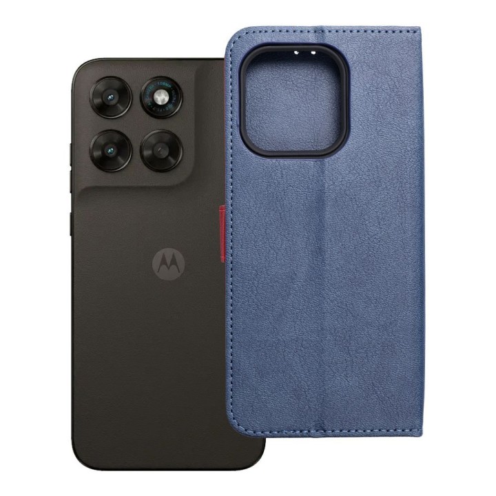 Flip case for Motorola G67 / G77 Split Book navy blue-red
