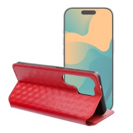 Etui z klapką na Motorola G37 Cubic Book czerwone