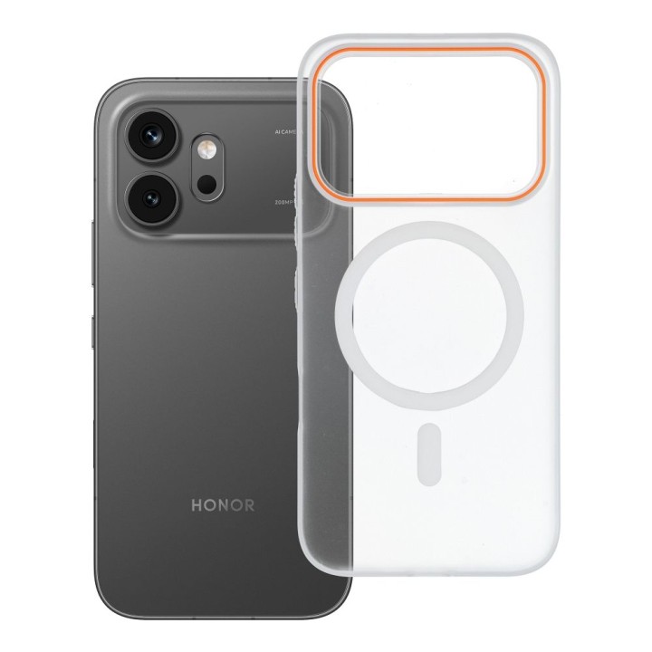 Чохол для Honor 600 / 600 PRO Go Orange сумісний з MagSafe прозорий