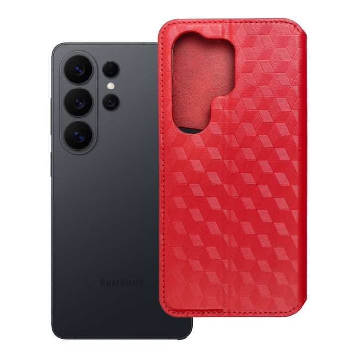 Etui z klapką na Motorola G37 Cubic Book czerwone