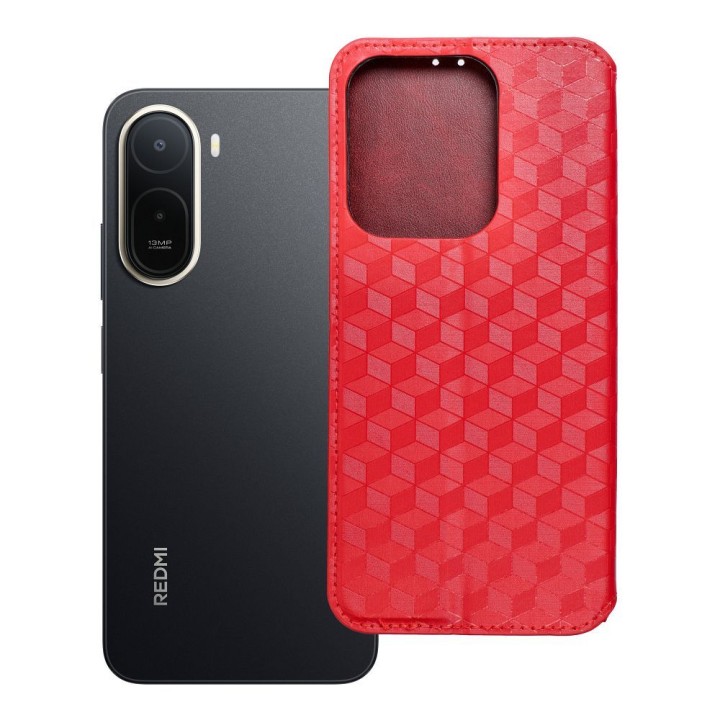 Чохол з клапаном для Xiaomi Redmi A7 PRO Cubic Book червоний