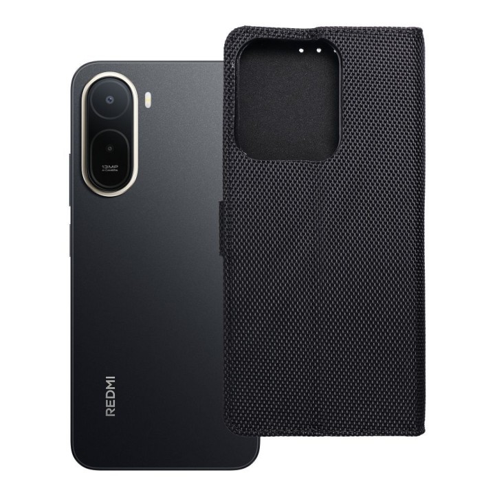 Чехол с клапаном для Xiaomi Redmi A7 PRO 4Card RFID противокражные tech fabric черный
