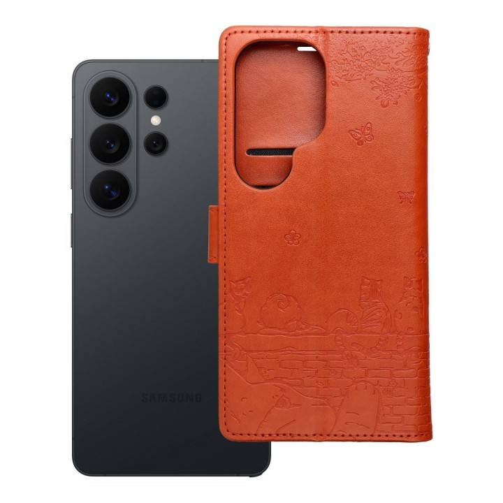 Flip case for Motorola G17 Mezzo Book cats brown