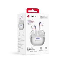 Słuchawki bezprzewodowe douszne TWS Forcell F-Audio Pulse Pro ANC + ENC srebrny 0INT