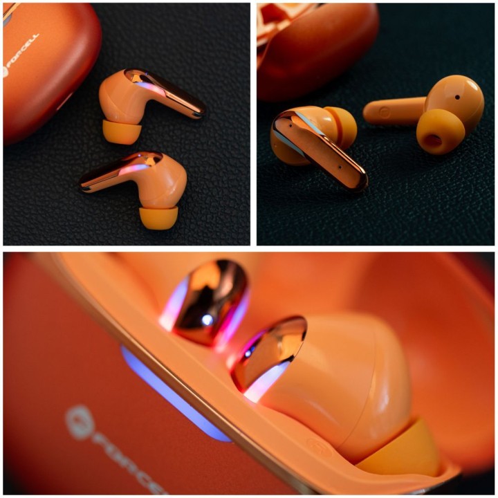 Wireless in-ear headphones TWS Forcell F-Audio Pulse Pro ANC + ENC gold 0INT