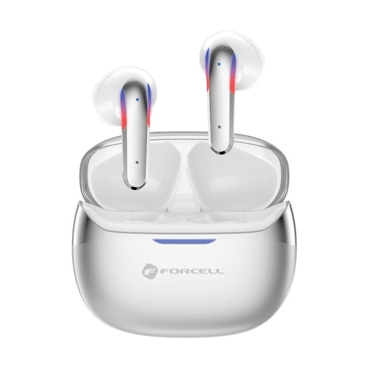 Беспроводные наушники-вкладыши TWS Forcell F-Audio Pulse Air ENC серебристые 0INT