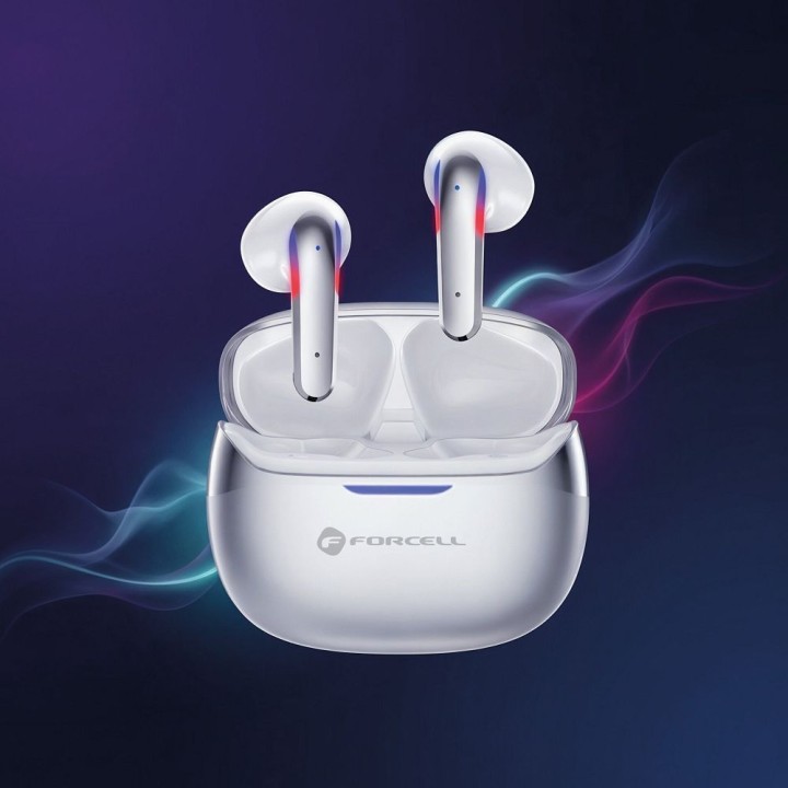 Беспроводные наушники-вкладыши TWS Forcell F-Audio Pulse Air ENC серебристые 0INT