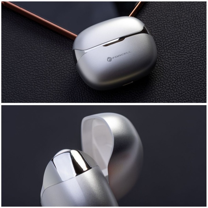 Беспроводные наушники-вкладыши TWS Forcell F-Audio Pulse Air ENC серебристые 0INT