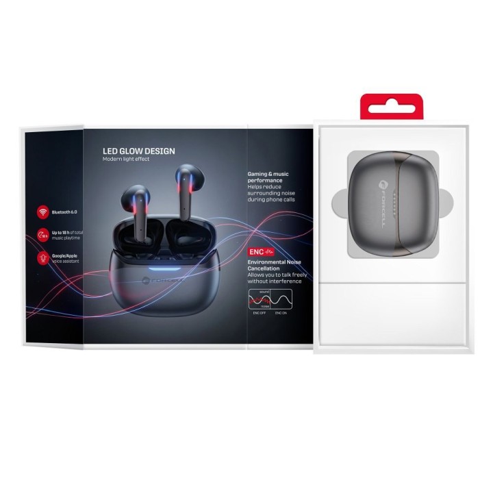 Беспроводные наушники-вкладыши TWS Forcell F-Audio Pulse Air ENC черные 0INT