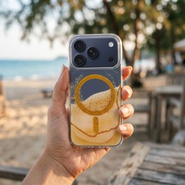 Чехол для iPhone 13 / 14 Golden совместимый с MagSafe золотой