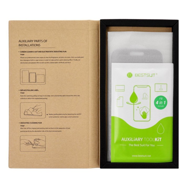 Hybrid glass 5D for iPhone 17 PRO Bestsuit Flexible Colorfull Privacy 180 magenta