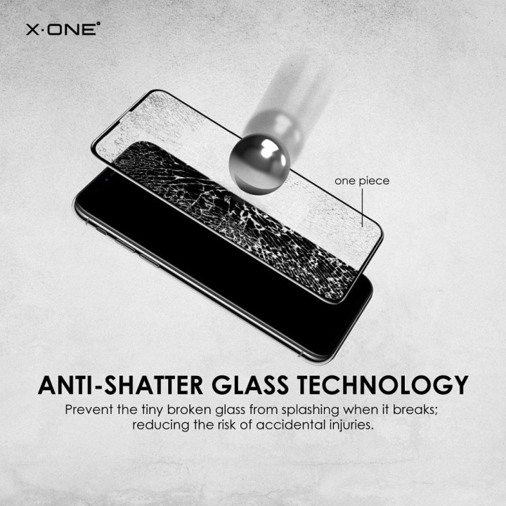 Tempered glass for iPhone 15 PLUS / 16 PLUS X-One Full Cover Extra Strong Matte (full glue) black