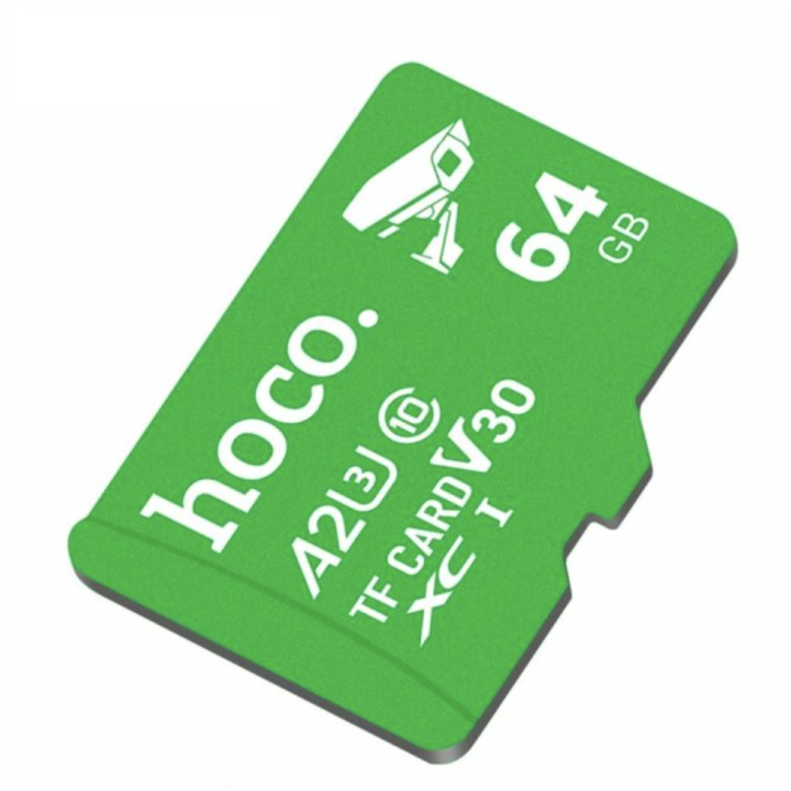 Memory card microSD 64GB class 10 UH-1 U3 V3 A2 Hoco green