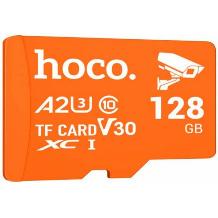 Карта пам'яті microSD 128GB клас 10 UH-1 U3 V3 A2 Hoco помаранчева