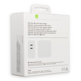 Oryginalna ładowarka sieciowa Apple MW2K3ZM/A 2x Typ C 35W biała blister