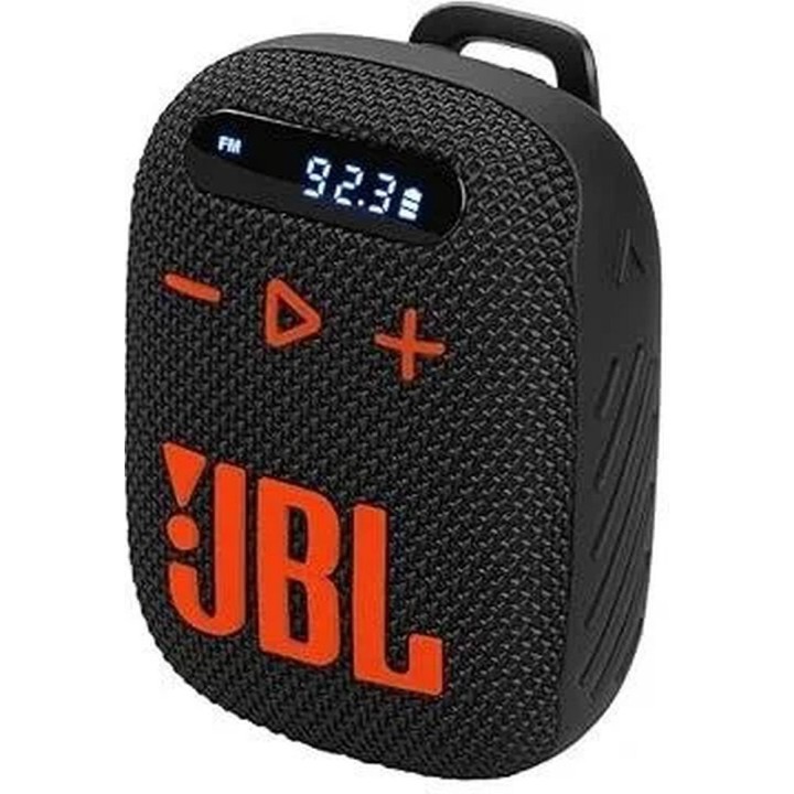 Wireless speaker JBL Wind 3 with holder for the steering wheel black-orange