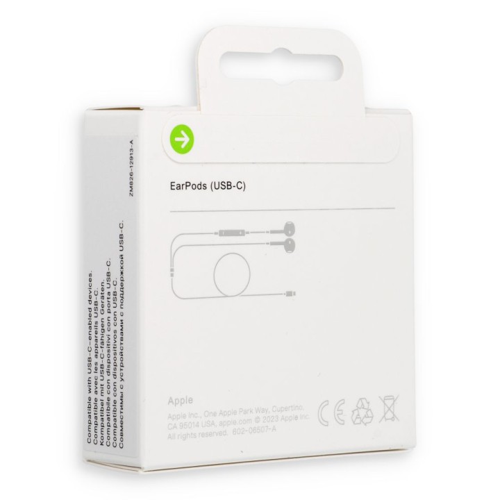Original wired in-ear headphones Apple A3046 Earpods MYQY3ZM/A USB C blister white