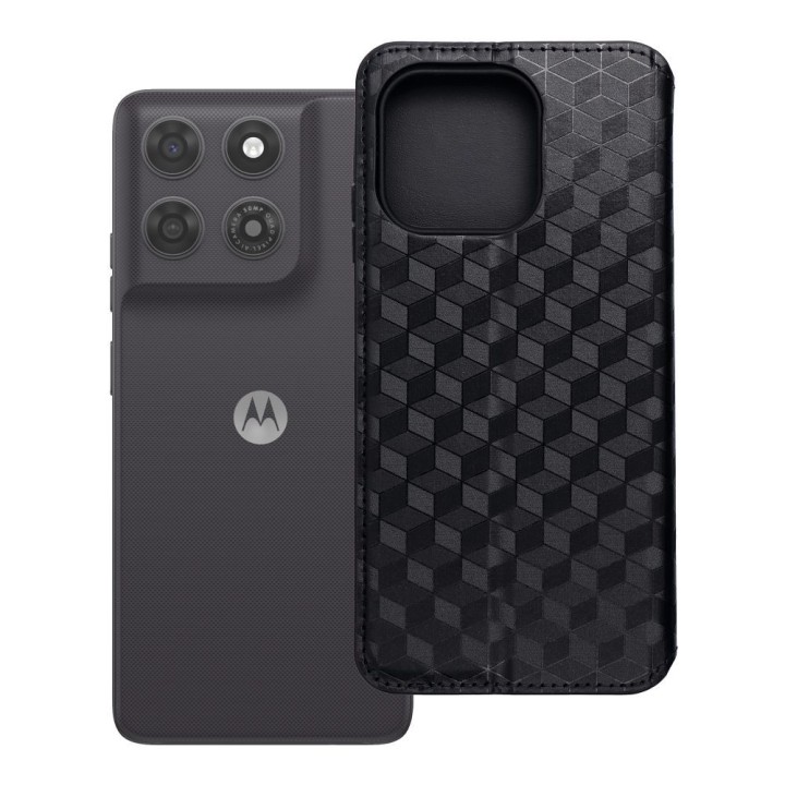 Etui z klapką na Motorola G37 POWER Cubic Book czarne