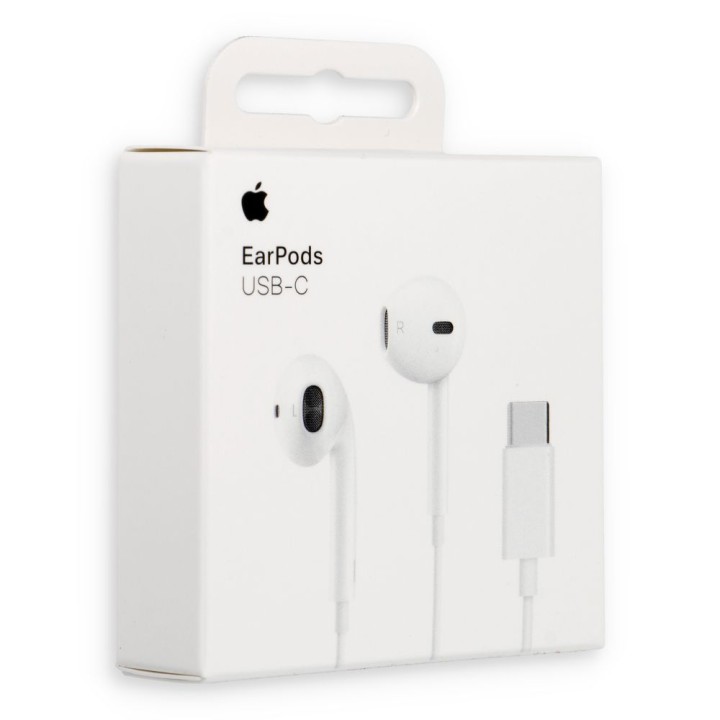 Oryginalne Słuchawki przewodowe douszne Apple A3046 Earpods MYQY3ZM/A USB C blister białe