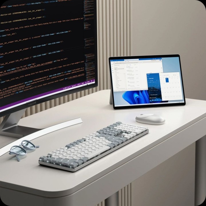 Бездротова клавіатура QWERTY механічна Satechi SM3 Slim Mechanical біла