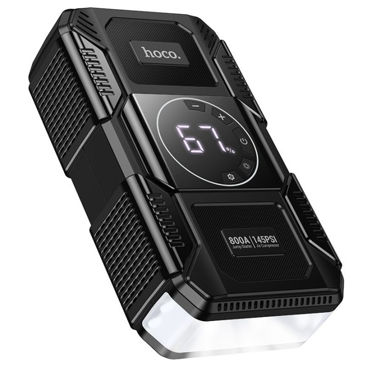 Power bank 8000 mAh 2,4A 18W with car jump-start function and pump Hoco QS6 black
