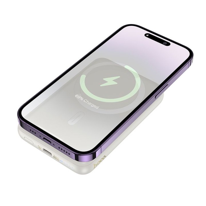 Power bank MagSafe compatible Hoco 10000 mAh QC PD 2A 20W J141 white