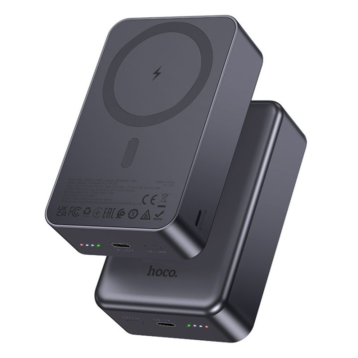Повербанк сумісний з MagSafe 20000 mAh PD QC 2A 20W Hoco J160B сірий