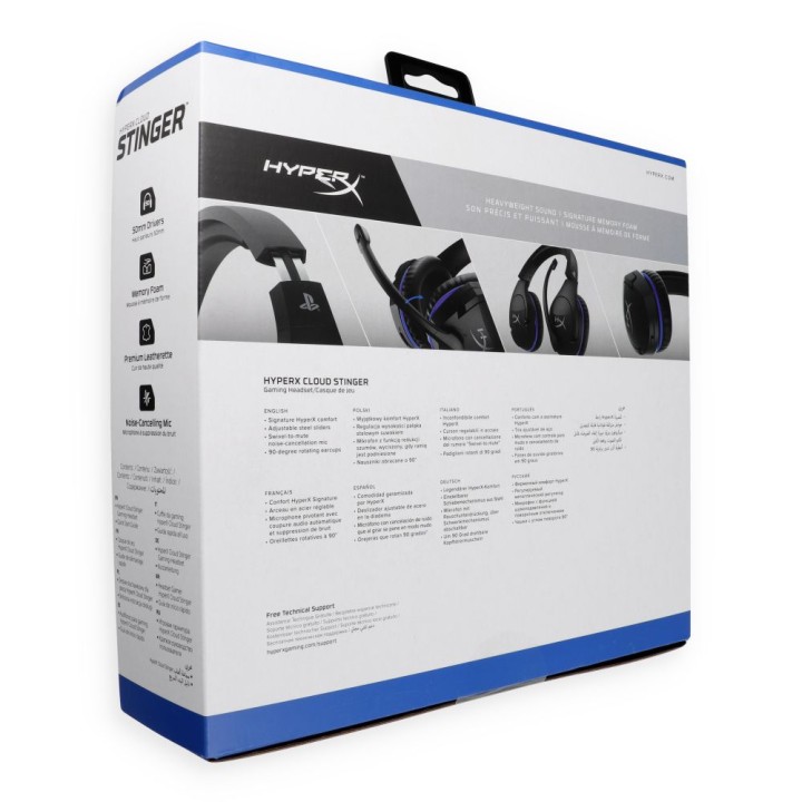 Wired on-ear headphones Jack 3,5 mm HyperX Cloud Stinger PlayStation black-blue