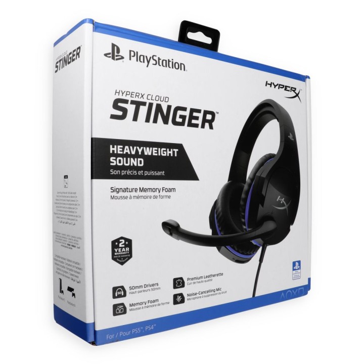 Wired on-ear headphones Jack 3,5 mm HyperX Cloud Stinger PlayStation black-blue