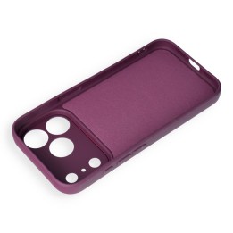 Case for iPhone 18 Pro / 17 Pro Silicone Mag Cover MagSafe compatible (camera protection) burgundy