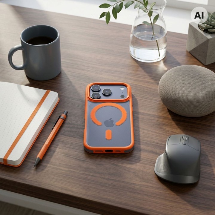 Case for iPhone 18 Pro / 17 Pro Color Edge Mag Cover MagSafe compatible orange