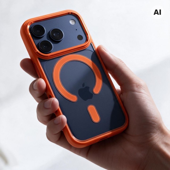 Case for iPhone 18 Pro / 17 Pro Color Edge Mag Cover MagSafe compatible orange