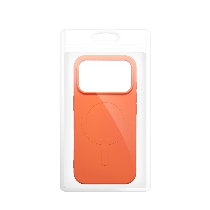Case for iPhone 18 Pro / 17 Pro Silicone Mag Cover MagSafe compatible (big hole) orange