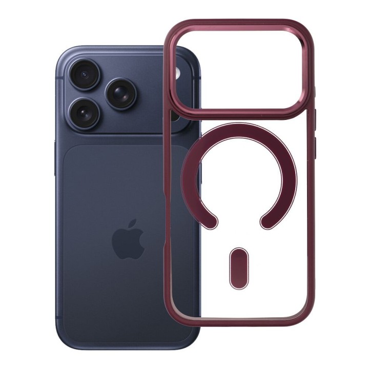 Etui na iPhone 18 Pro / 17 Pro Color Edge Mag Cover zgodne z MagSafe ciemnowiśniowe