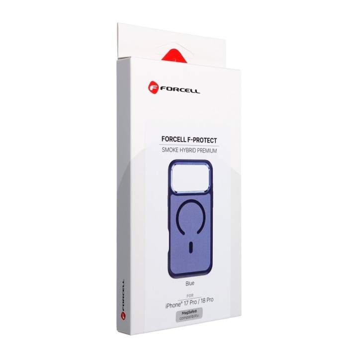 Чехол для iPhone 18 Pro / 17 Pro Forcell F-Protect Smoke Hybrid Premium совместимый с MagSafe темно-синий 0INT