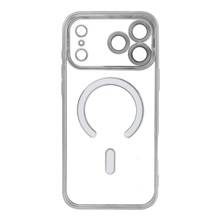 Case for iPhone 18 Pro Max / 17 Pro Max Electro Mag Cover MagSafe compatible silver