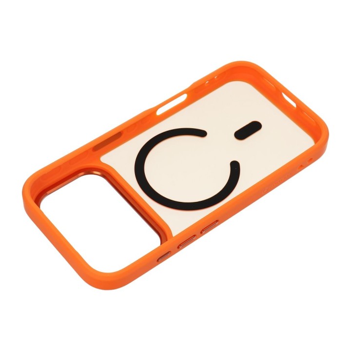 Case for iPhone 18 Pro / 17 Pro Forcell F-Protect Smoke Hybrid Premium MagSafe compatible orange 0INT
