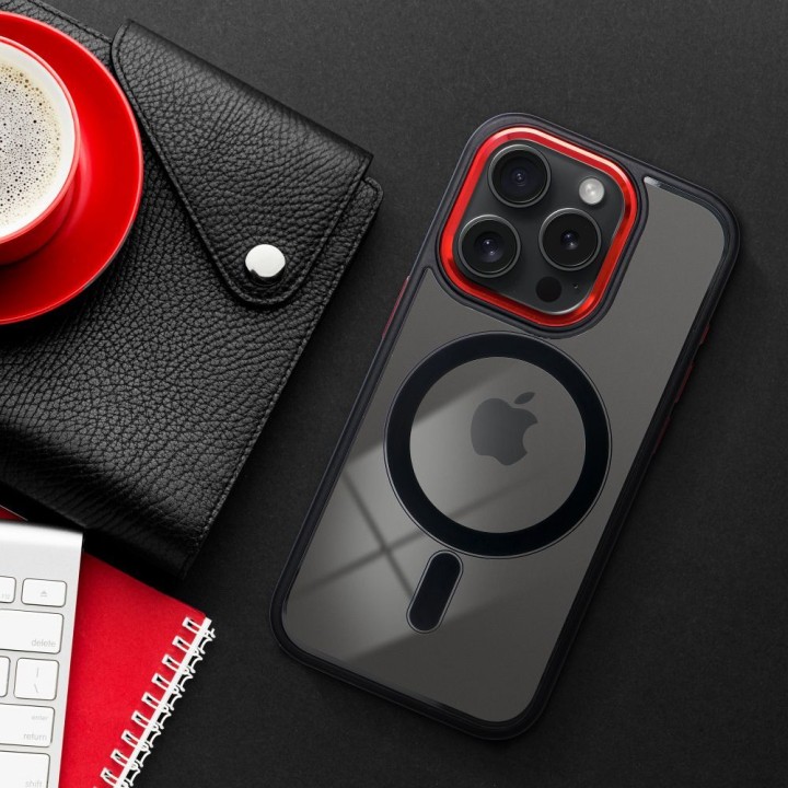 Etui na iPhone 18 Pro Max / 17 Pro Max Color Edge Mag Cover zgodne z MagSafe ciemnowiśniowe