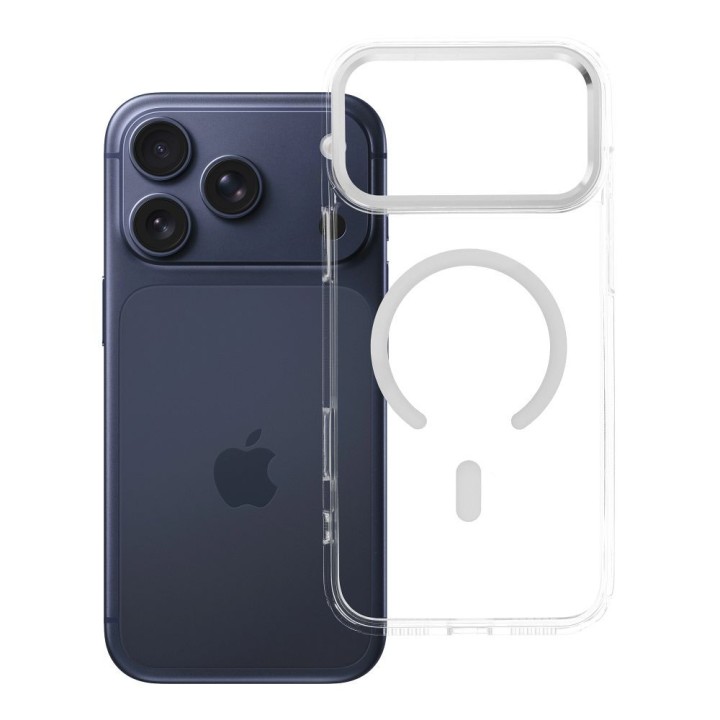 Чохол для iPhone 18 Pro Max / 17 Pro Max Frame Clear Hybrid Mag Cover сумісний з MagSafe прозорий