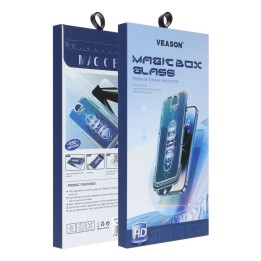Tempered glass 6D for iPhone 18 - Pro Veason Easy-Install Glass with applicator black
